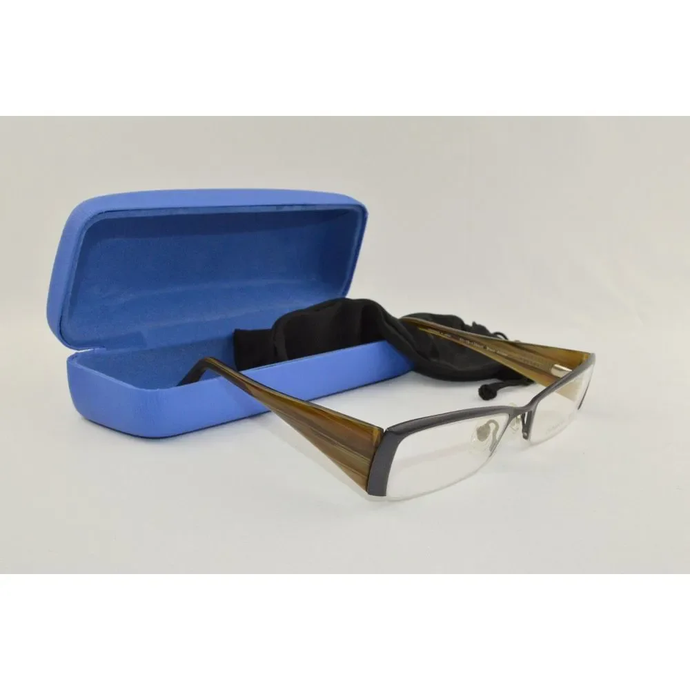 New Carmen Marc Valvo Eyewear‎ Rx Frame Carina Sz: 51-18-135 Color: Black Amber
